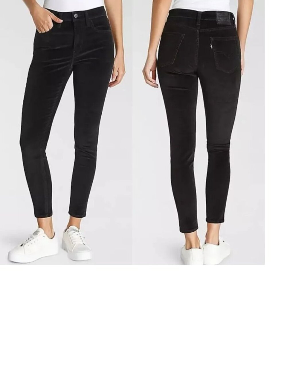 Levi's Women's 721 Skinny High Rise Soft Black Corduroy Stretch Jeans 32 x 30